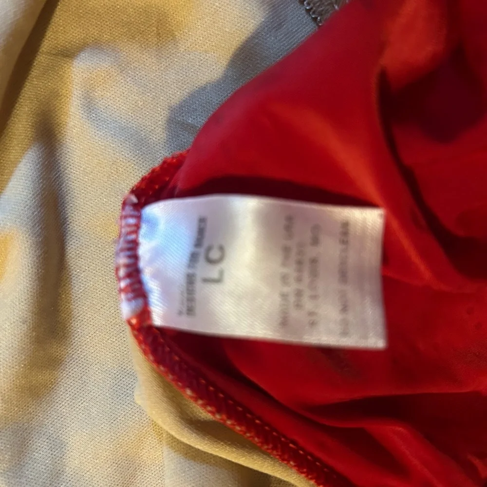 Red & Silver Dance Leotard with double frill skirt